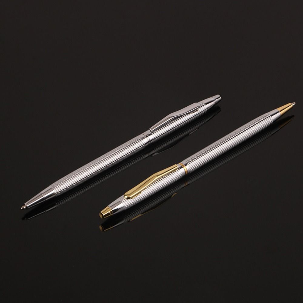 Multi-functional Metal Ballpoint Pen Brushed Wavy Pattern Twist Using Gel Pen Writing Pen Students