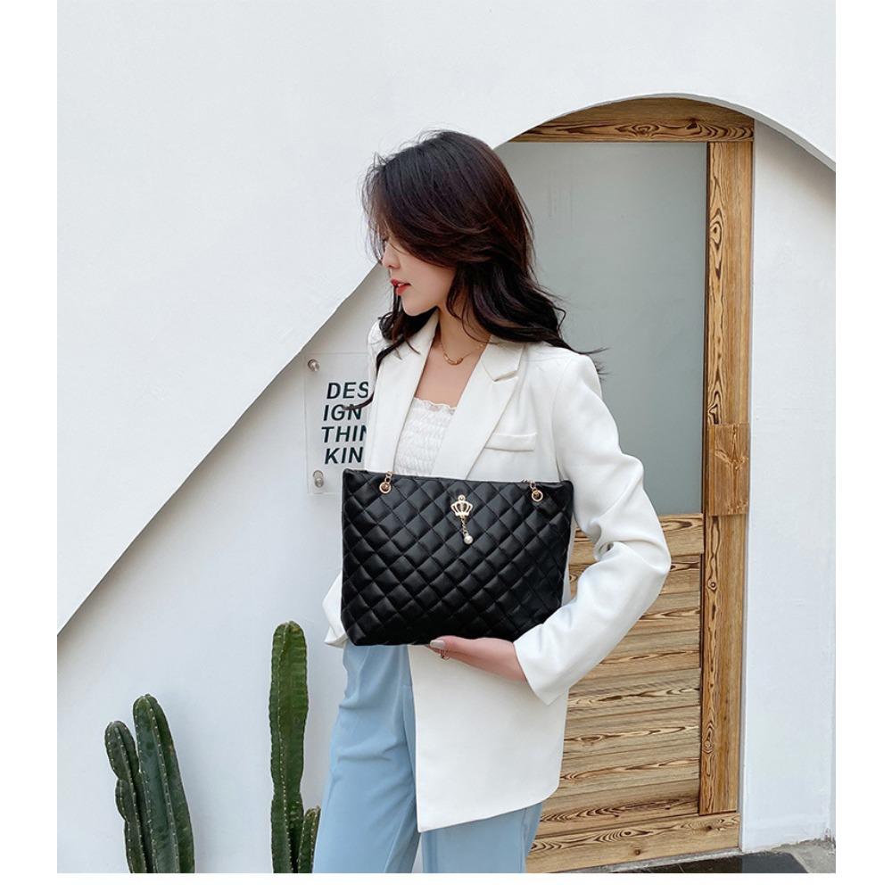 Women's Quilted Stitch Crown Bag, Chain Bag, Shoulder Bag, Wallet, Crossbody Bag