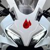 Cool Blood Type Graphic Sticker, Red Blood Drop Waterproof Vinyl Decal, Perfect for Motorcycle Car Helmet Bike Laptop Ornament