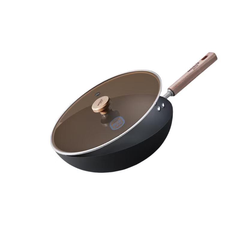 Maibalai 32CM Non-stick Iron Wok (No Seasoning Required)