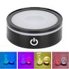 LED Base Crystal Black Sphere Touch Multi Mode Colorful White Light 3D Inner Carving Laser Base