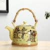 Large Capacity Ceramics High Temperature Resistant 800ML with Filter Ceramic Kettle Teapot Flower Pattern A Variety of Styles
