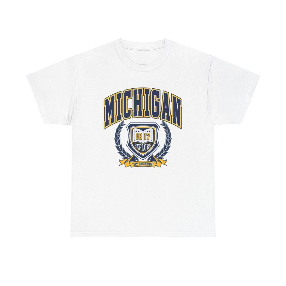 

Michigan Graphic T Shirt BRAND NEW STATE Unisex Heavy Cotton Tee Unisex T-Shirt M