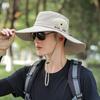 Adjustable Wide Brim Fisherman Hat Polyester Fiber 56 cm 1 Pc