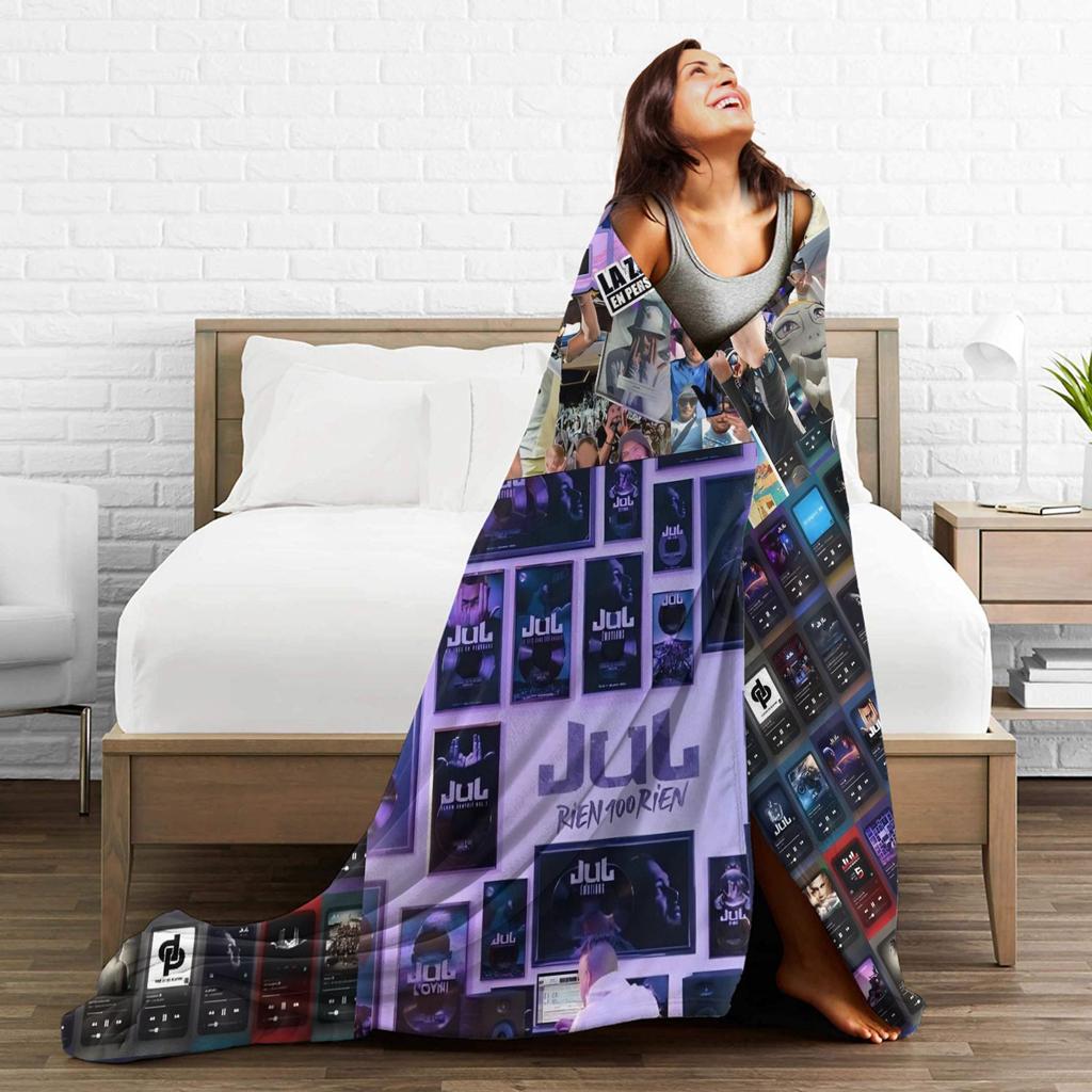 Rapper Music JUL  Flannel Blanket  Warm Soft Throw Blanket for Bedroom Travel Comfortable Bedspread Sofa Bed Cover