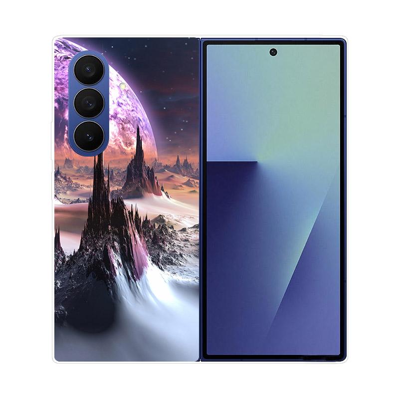 Transparent Folding Phone Case For Samsung Galaxy Z Fold 6 7 Clear Shockproof Hard PC Cover For Samsung Z Fold7 Fold6 Shell Capa