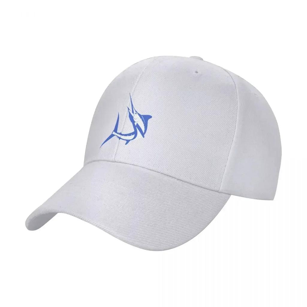 White Marlin Graphic Baseball Cap Fishing Cap  Ladies Mens