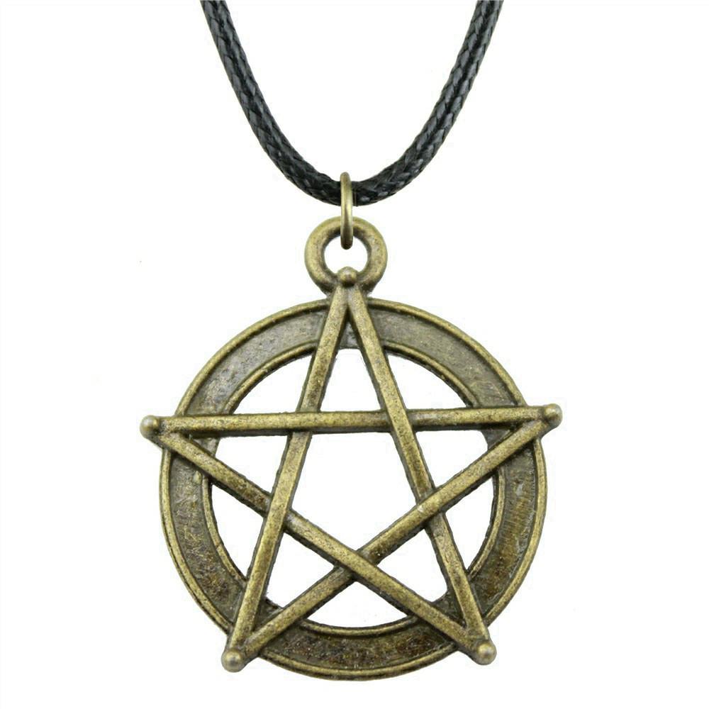 Star Pendant Necklace Vintage Minimalist Moon Sun Charms Cosmic Jewelry With 45cm Leather Chain