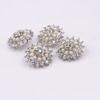 LKERAN 5Pcs 21MM Pearl Rhinestone Buttons For Crafts Shank Sewing Button Diy Decorative Jewelry Accessories