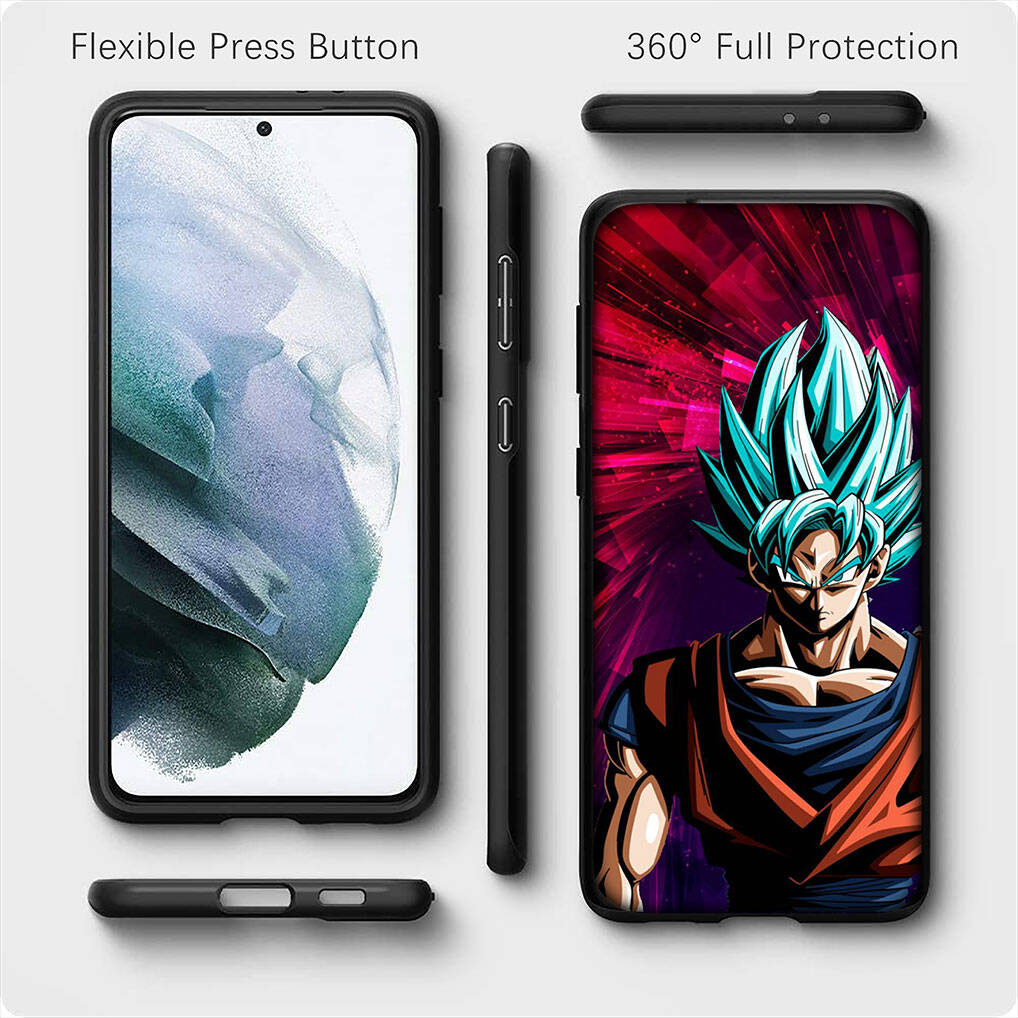 Dla Samsung Galaxy S25 S24 S23 S22 Ultra FE Plus A17 A37 A57 A56 A55 A06 A16 A15 A36 A26 A35 A05 A25 A54 A34 Etui na Telefon Kreskówka Dragon Ball Goku Pokrowiec
