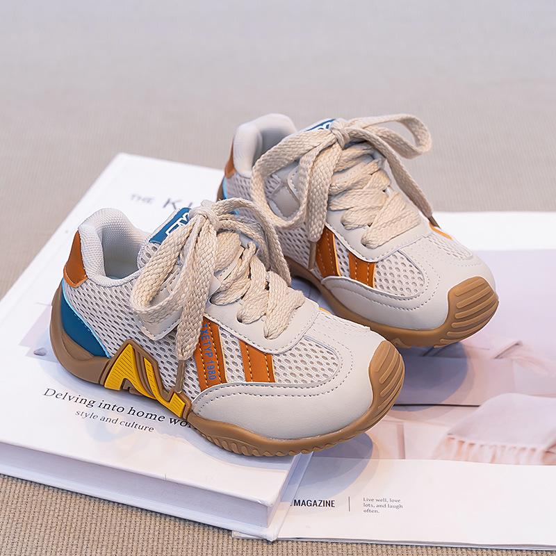 2026 New Kids' German-Style Sports Shoes: Genuine Leather Mesh Surface, Unisex Running Sneakers