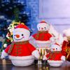 7/8/12'' Plüschtier Mini Schneemann Lieblicher Weihnachtsschmuck Weiches Stofftier aus Baumwolle für Hausdekoration Hängendes Geschenkspielzeug