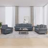 Vidaxl 3-Cz. Relaxation Set With Cushions, Dark Grey, Velvet