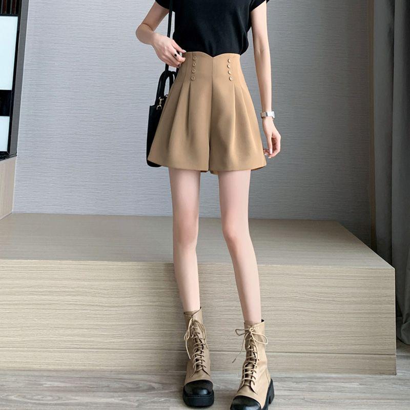 

Women s Summer 2026 High Waist A-line Wide Leg Shorts S (Recommended for 75-90 kg) хакі