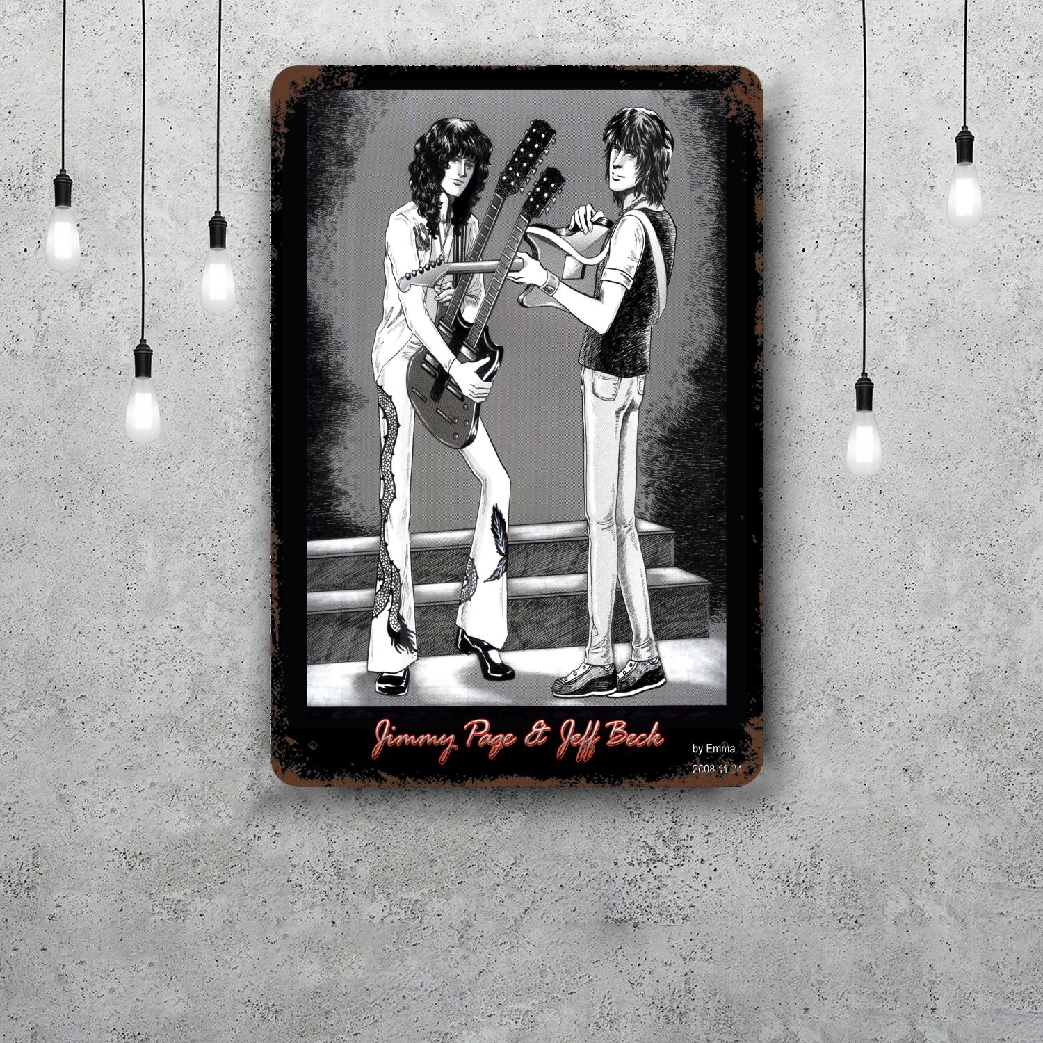 

Jeff Beck Retro Vintage Tin Sign Poster Decorative Plaque Metal Plate Wall Decor 20x30cm（7.8x11.8inch）