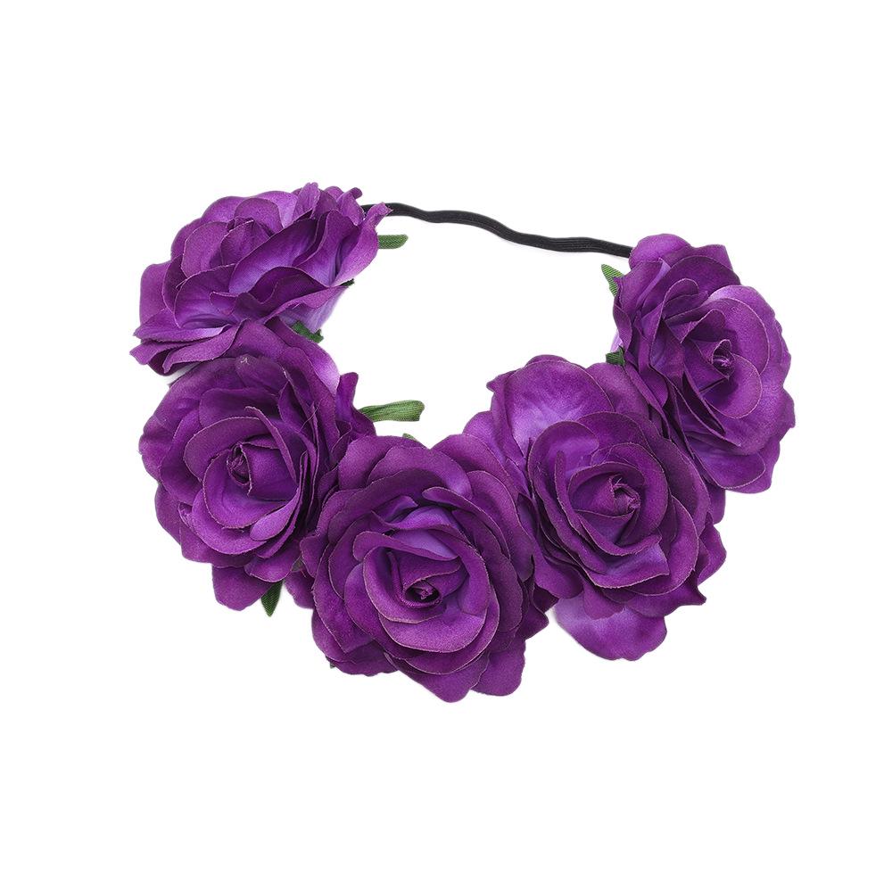 Bohemian Rose Wreath Headband for Halloween Party