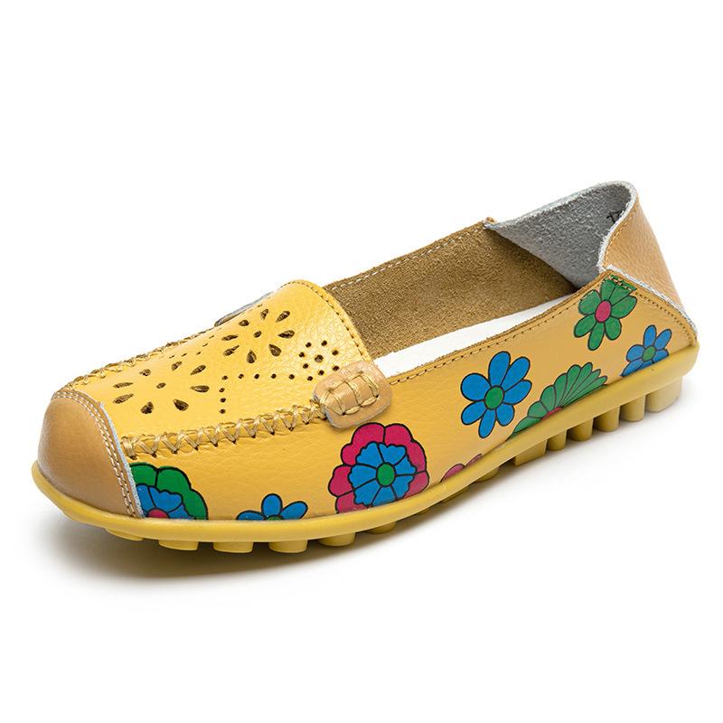 Woman's Flats Shoes Woman Soft Genuine Leather Big Size Boat Shoes for Women