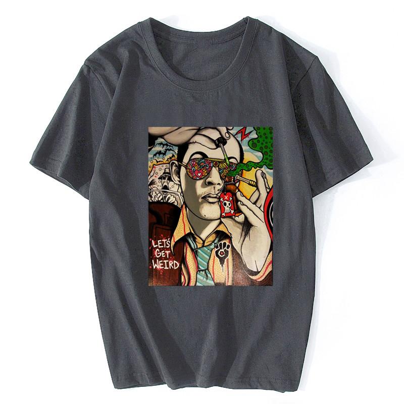 Fear and Loathing In Las Vegas Graphic Print Unisex T Shirt Pop Art Portrait Crew Neck Short Sleeve Casual Streetwear Tee for Men Women Daily Wear
