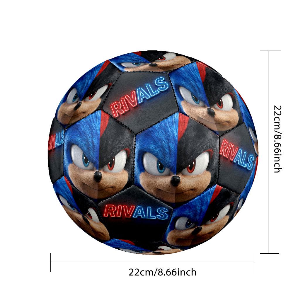 1pc Sonic the Hedgehog Soccer Ball Size 5 Indoor Soccer Ball Fashion Colorful Backyard Game - Great For Sports Fans Gift HE53