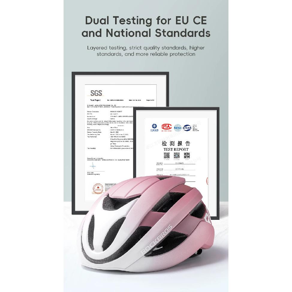 ROCKBROS Bicycle Helmet Men Women MTB Road Safety Integrally-molded Ultralight Helmet Breathable Ajustable Bike Cycling Helmet