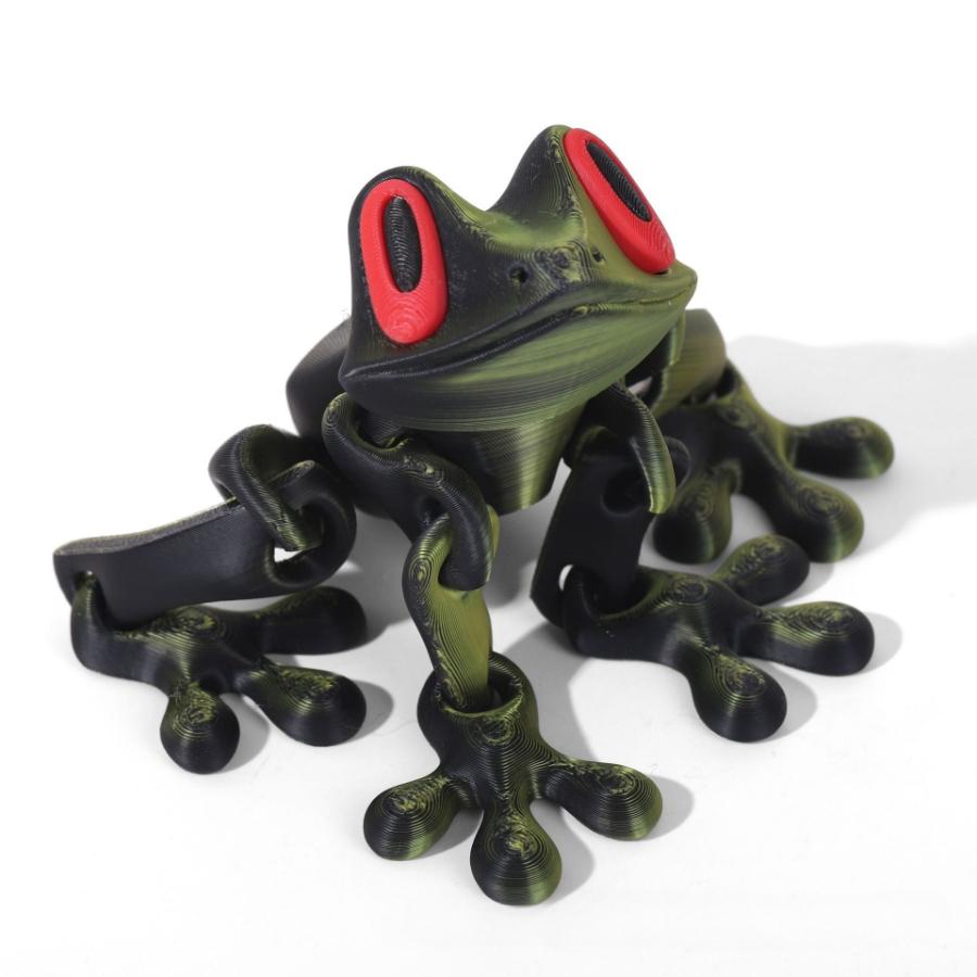 3D Printing Simulation Tree Frog Joint Movable Frog Ornaments Kitchen Home Decoration Office Animal Desk Toy Refrigerator
