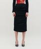 Kimjisu Draped Long Skirt _ Black