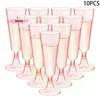 10 Pezzi Calice Champagne Rosa Monouso Bicchieri Flûte in Plastica Forniture per Matrimonio Festa di Compleanno Bar Bevanda Vino Rosso Tazza da Gelato