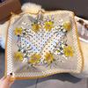Korean New Versatile Fashion 71 Imitation Silk Square Scarf Women's High-end Sense Neck Protection Neck Scarf Silk Scarf