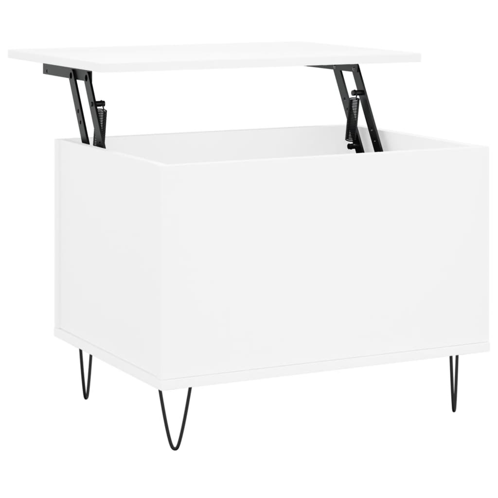 White Coffee Table 60 x 44.5 x 45 cm Particleboard