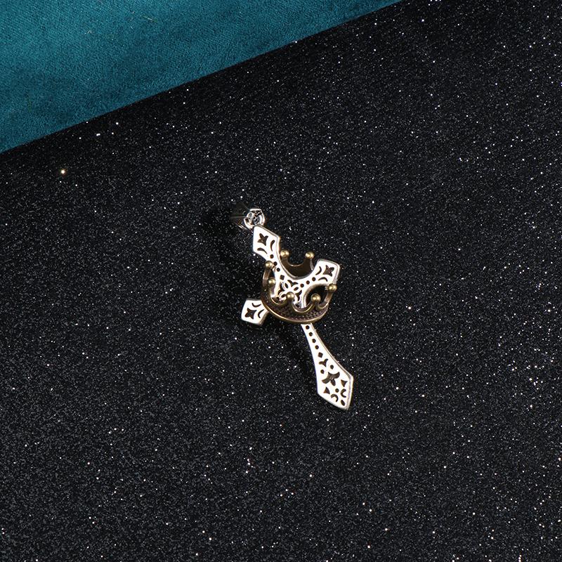 

Подвеска-крест с короной со съемной короной для мужчины Ювелирное ожерелье Подарки pendant