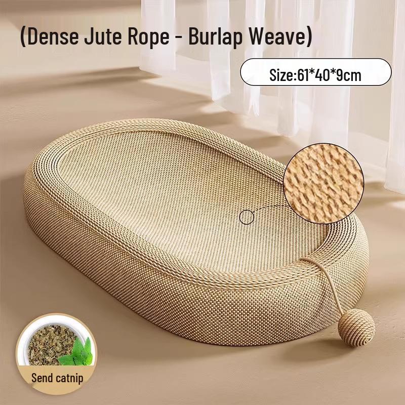 

Sisal Cat Scratch Bowl & Bed: Extra Large, Durable, Non-Shedding, Ideal for Claw Grinding. Popular Model