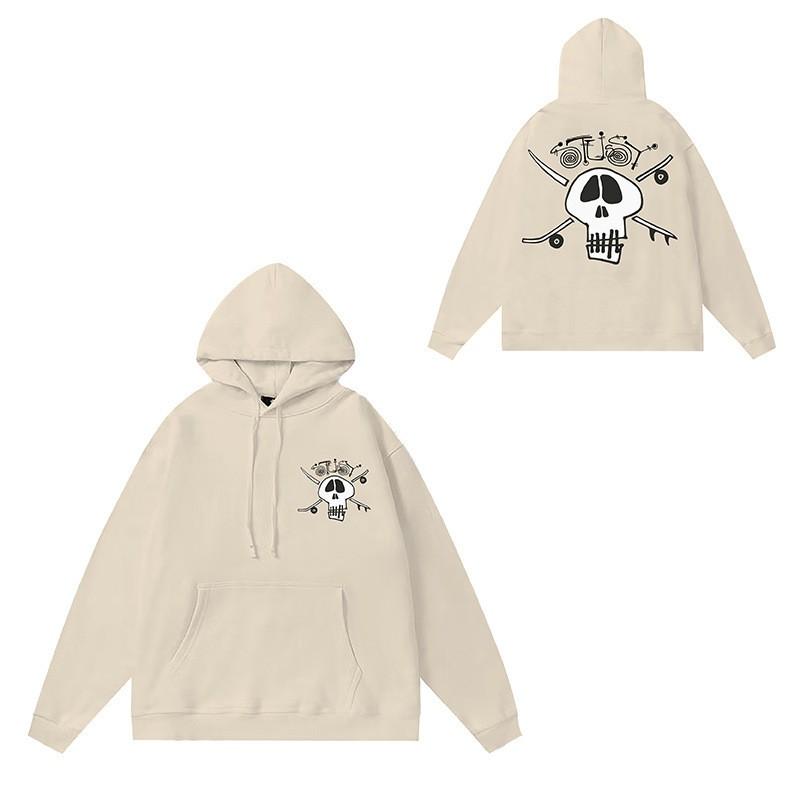 Mens Oversized Hooded Sweatshirt With Letter Print Heavyweight Cotton Winter Streetwear Style