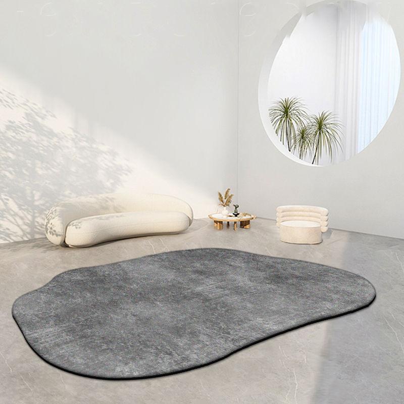 Modern Irregular Oval Carpets for Living Room Decoration Bedroom Rug Ins Soft Fluffy Bedside Rugs Short Plush Large Area Mats