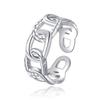 New High-Grade Retro Gold Plated Hollow Chain Ring - Adjustable Openwork Women's Jewelry