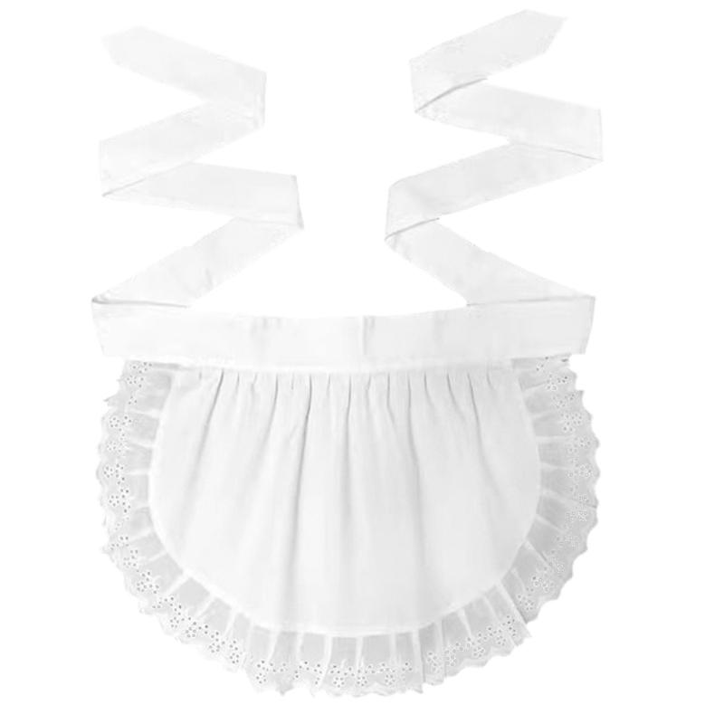 Ruffled Waist Apron for Women Half Apron Maid Apron Costume Cooking Waist Apron Ruffled Waist Apron Maid Cosplay Costume 1