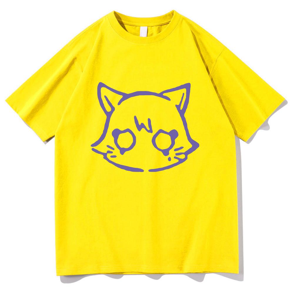 Genshin Impact Scaramouche Cat T Shirt Cute Fashion Men Aesthetic Graphic Wanderer Tshirt Unisex High Quality Cotton Tees Korea