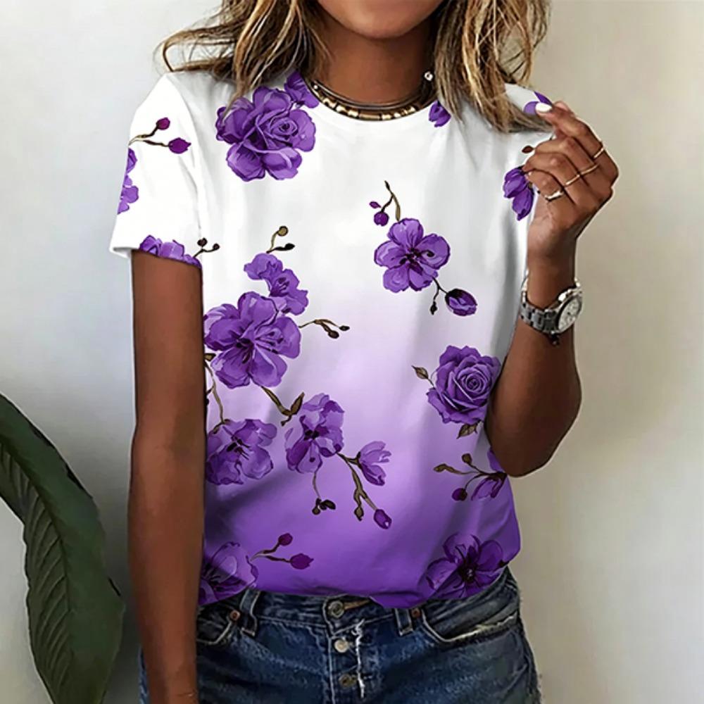Women's T-shirt - Artistic Graffiti Pattern, Casual Daily Wear