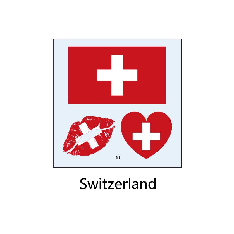 Football Sports Match National Flag Stickers Football Fans Cheer and Assist for Soccer Players,Face Arm Body Temporary Tattoos