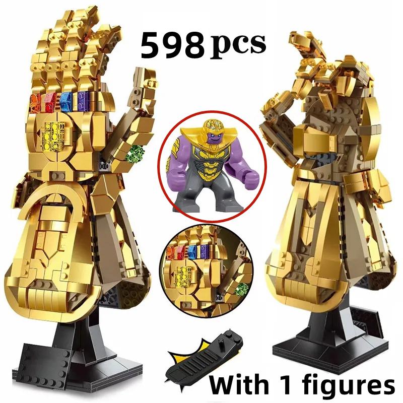 598pcs Thanos Heroes Infinity Gauntlet 76191 Building Blocks  Assemble Puzzle Model Toys Holiday Christmas Birthday Gifts
