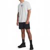 Under Armour Elevated Letter Print Wash Training Short Sleeve T-Shirt Men Tops Gray 1379552-014