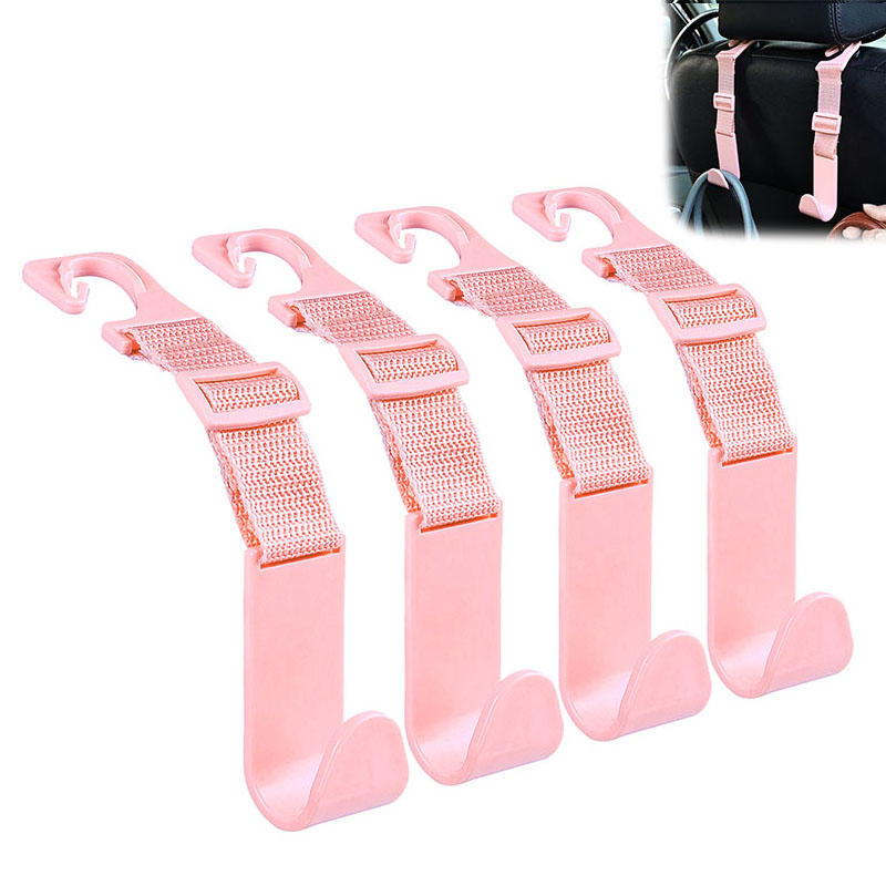 4Pcs/Set Car Headrest Hooks For Car Car Seat Hooks Purse Hooks For Car Handbag Clothes Coats Grocery Bags