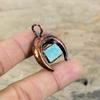 Amazonit Anhänger Elektrogeformter Kupfer Anhänger Neuestes Design Anhänger Elektrogeformter Schmuck Handgemacht zierlicher Edelstein Anhänger Jahrestag Geschenk