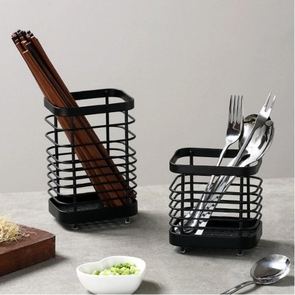 Rectangular Utensil Drying Rack Stainless Steel Chopstick Storage Organizer  Kitchen