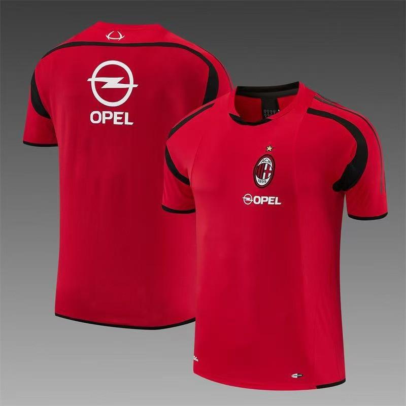 Vintage Football Training Jersey AC Milan Man U Brazil Long Short Sleeve Soccer T-Shirt