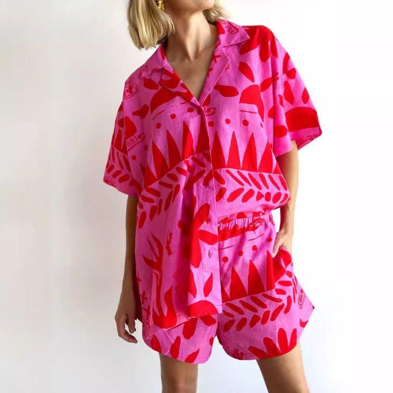 

Европа и Америка Трансграничный 2024 Новая Мода Повседневный Универсальный Кардиган Блузка Воротник Костюм Женский Rose Red S