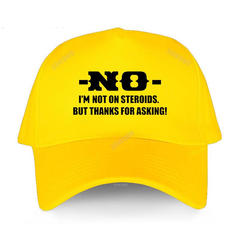 Merke uformelt baseballcap balck luksus lue menn Nei jeg er ikke på steroider, men takk for at du spurte Voksen unisex mote caps i bomull