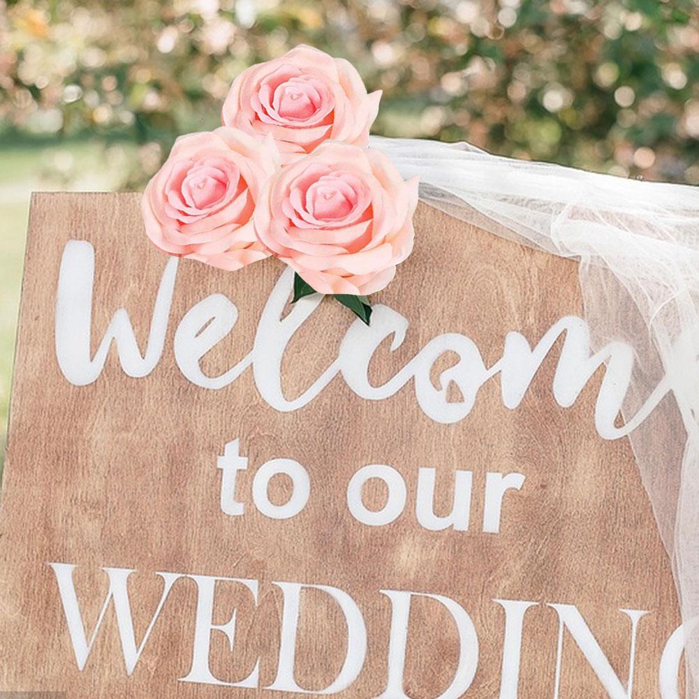 10pcs Artificial Flowers Rose Flower Branch Artificial Red Roses Realistic Fake Rose Bouquet Table Decoration Wedding Home Decor