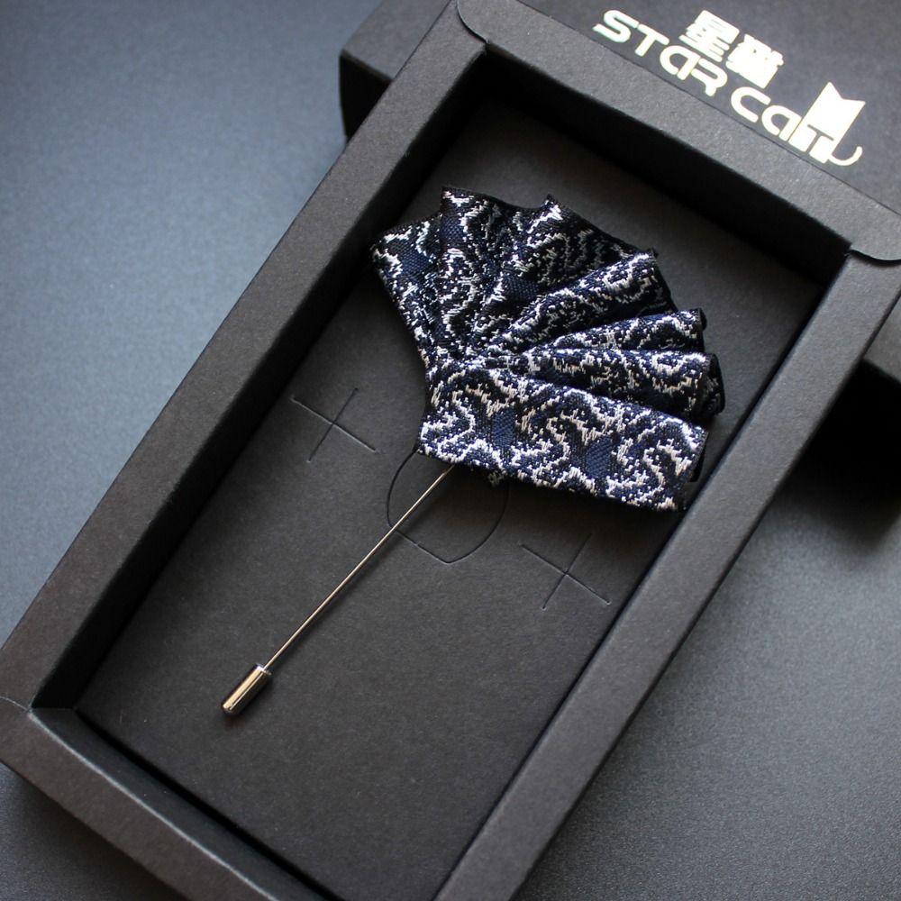 Nylon Men's Suit Pins Pocket Towel Bridegroom Dress Corsage Brooches  Wedding Jelwery Accessories