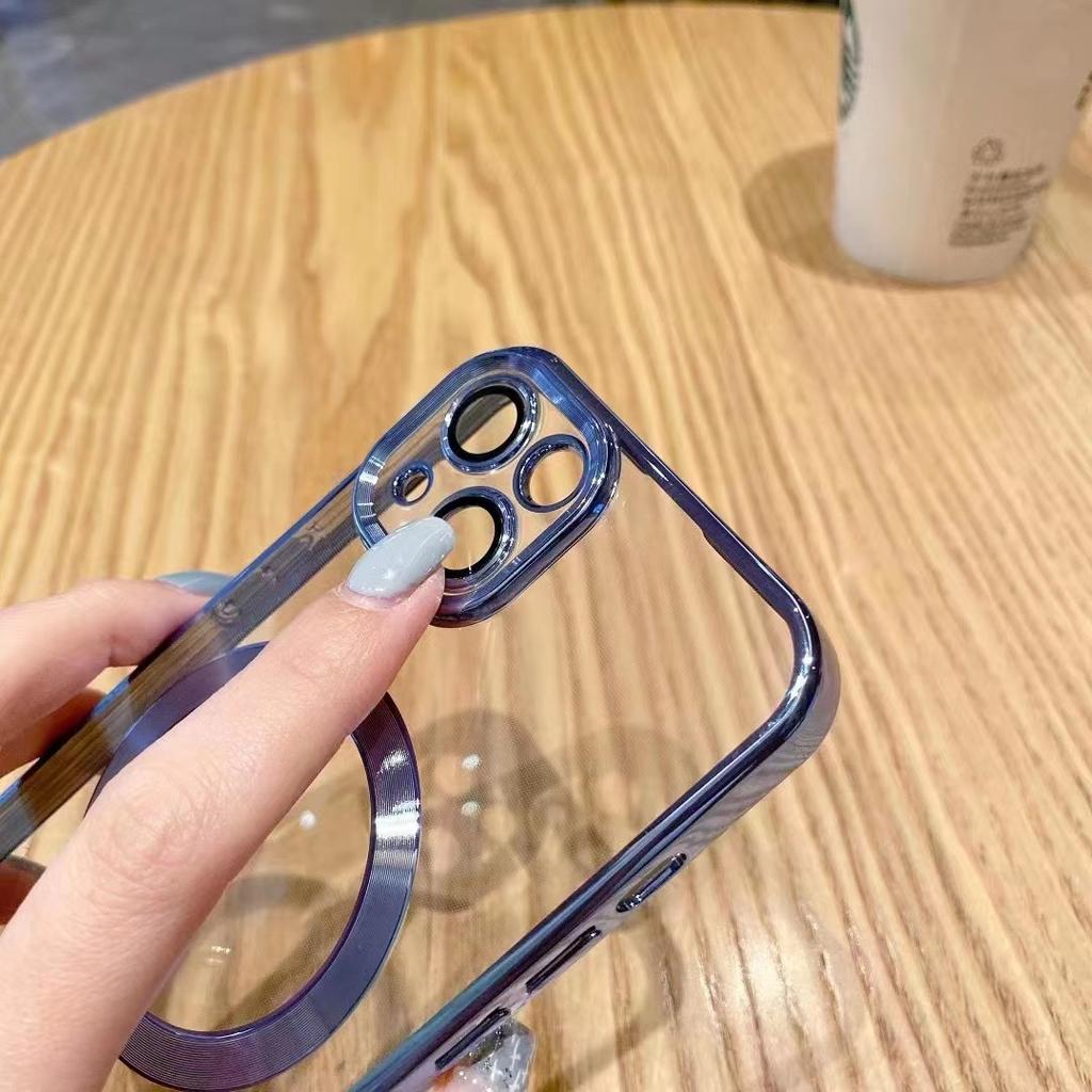 Anwendbar auf iPhone16E Galvanisiertes Magnetisches CD-Muster Linsenfolie Handyhülle Apple 15 Magnetische Vollschutzhülle 14