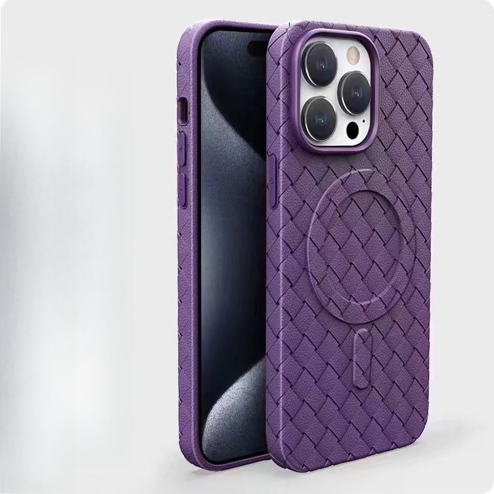 Magnetic Woven Texture Is Suitable for Apple 16pro Phone Cases. Ultra-thin Heat Dissipation 15. Simple Magsafe Protective Case 12